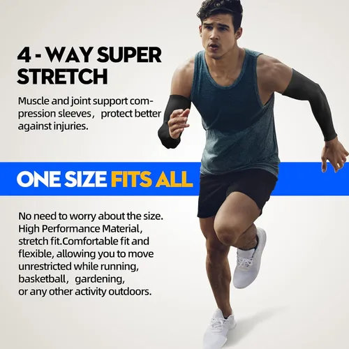 Vista 5 de GOUNOD Arm Sleeves for Men and Women Compression Sleeve to Cover Full Arm Sun Protection, UV Block