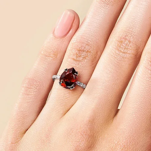 Vista 2 de Moon Magic - Authentic Moonstone Ring Real 925 Sterling Silver - 18k Rose Gold Rainbow Moonstone Rings for Women Genuine Moonstone Jewelry by Moon