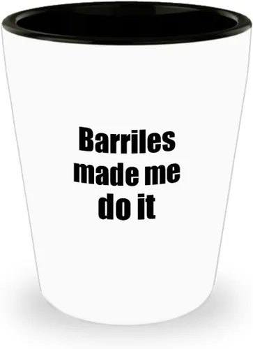 EzGift Funny Barriles Shot Glass Made Me Do It Musician Gift Quote Gag 1.5 Oz Shotglass