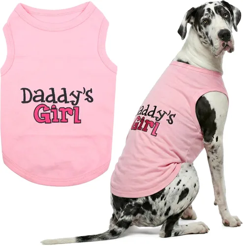 Vista 78 de Playera parisina para perros con palabras bordadas "I Love My Mommy" - 100% algodón, camiseta rosa para perros - Chaleco sin mangas para mascotas