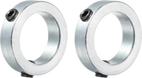 Vista 8 de MECCANIXITY Collar de eje de 1 pulgada de diámetro de acero al carbono chapado en zinc, collar de sujeción estilo tornillo, color plateado, paquete