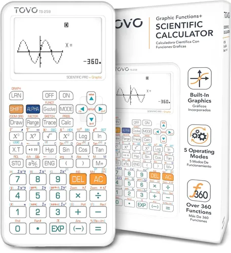 Vista 13 de CATIGA Calculadora científica SS-991EX con 550 funciones avanzadas, funciona con energía solar y por batería, multifunción, matemáticas de escuela