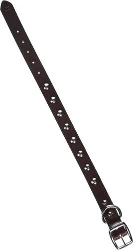 Vista 8 de Leather Brothers 12LS-BK14 - Collar de perro de cuero Latigo con tachuelas, tamaño mediano, color negro