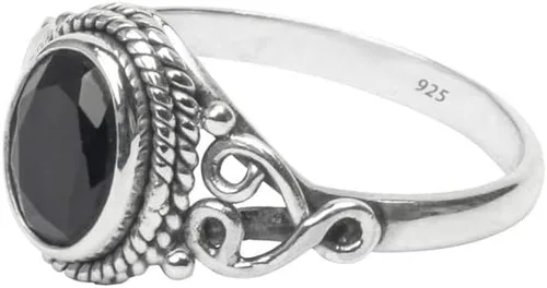 Vista 3 de Anillo de plata de ley 925 con piedra de turmalina negra para mujer, hecho a mano, joyería de Navidad, regalo para ella