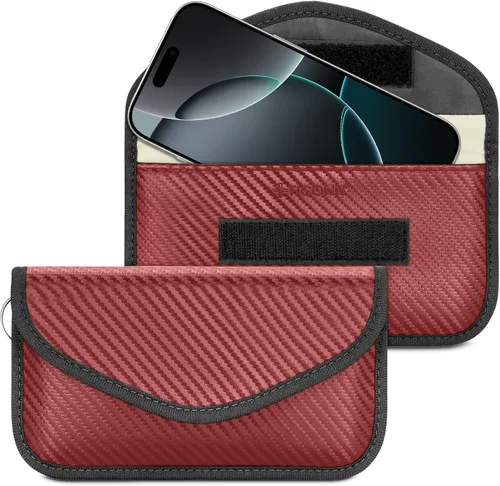 Vista 22 de TICONN Paquete de 2 Bolsas Faraday para Llavero, Protector de Jaula Faraday de 3.25"X4.75", Bloqueo de Señal RFID para Automóvil, Bolsa Antirrobo