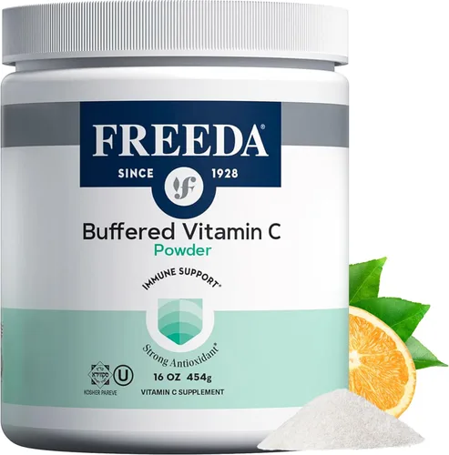 Vista 10 de FREEDA Vitamina C en polvo tamponada (ascorbato de calcio) – Vitamina C no ácida, apta para el estómago para personas sensibles – Vegano, Kosher