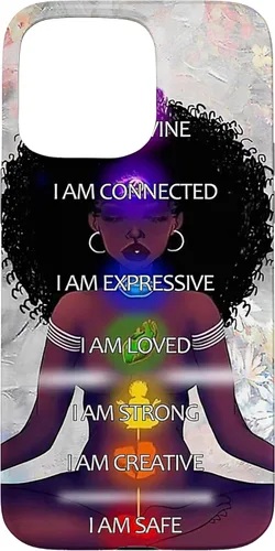Vista 31 de Black Women Chakra Connected Expressive Strong Curly Hair Case for iPhone 17