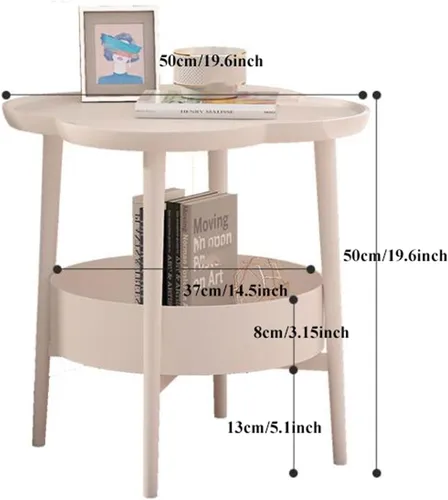 Vista 2 de Mesa auxiliar para sala de estar, mesa auxiliar pequeña en forma de flor, mesita de noche, mesa auxiliar para sofá, mesa auxiliar con cesta