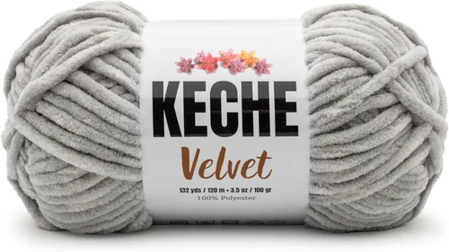 Vista 62 de Hilo de terciopelo Keche para crochet, suave chenilla voluminosa para bebé, manta Amigurumi, 100 gr (121 m) - Blanco
