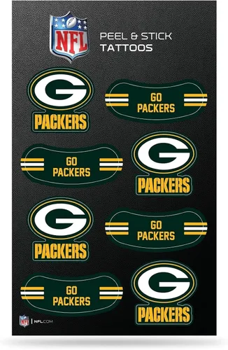 Vista 23 de Rico Industries NFL Footbal Peel & Stick Temporary Tattoos - Eye Black - Game Day Approved!