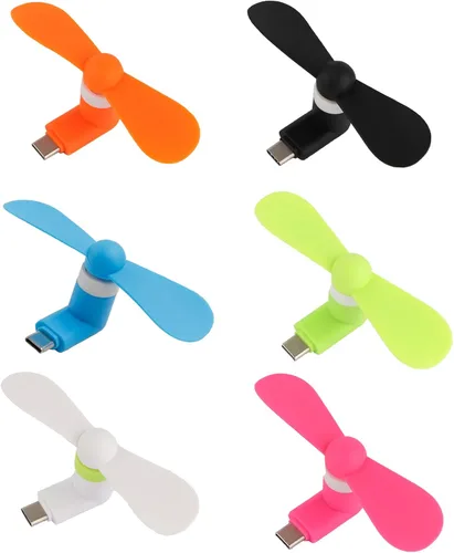 Vista 8 de PCTC Paquete de 3 mini ventiladores de teléfono - Tipo C para Samsung Galaxy S24/S23, compatible con Apple iPhone 15/15 Pro, Moto Razr 40
