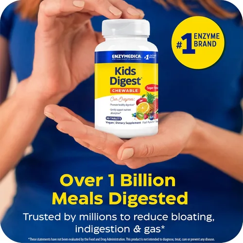 Vista 4 de Enzymedica, Kids Digest, enzimas digestivas masticables, 90