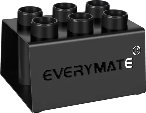 Vista 12 de EVERYMATE Vertical Barbell Rack - Heavy-Duty Steel Organizer, Barbell Holder Floor Stand, Fits 2" Olympic Bars with Scratch-Resistant Inserts