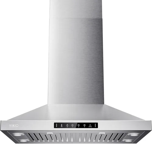 Vista 11 de Campana extractora para isla de 30 pulgadas, campana de cocina de 390 CFM con control táctil/gestual de doble cara, campana extractora de techo