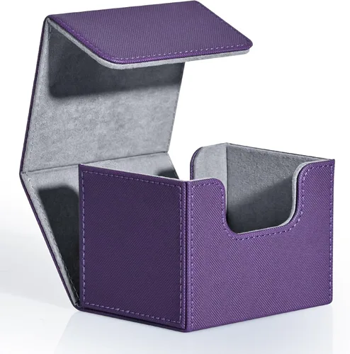 Vista 42 de Caja de almacenamiento de cartas ZLCA para cartas de intercambio, caja de cubierta de baraja MTG Commander con capacidad para más de 120 cartas