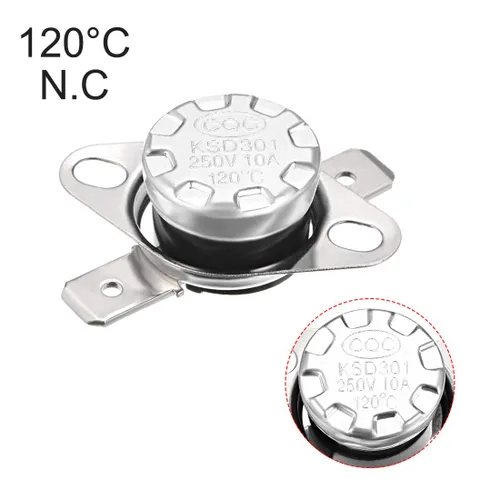 Vista 74 de uxcell KSD301 Termostato 32.0 °F/32 ° F 10 A Normalmente Cerrado N.C Ajuste Snap Disc Interruptor de temperatura para microondas, horno, cafeteras 2