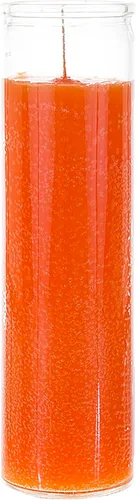 Vista 25 de Mega Candles 1 vela de oración devocional de vidrio de 7 colores sin perfume, vela de cera vertida a mano de 2 x 8 pulgadas, santuario, vigilias