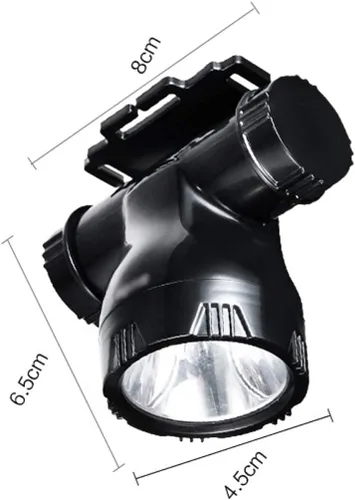 Vista 2 de Linterna frontal recargable para minería, camping, senderismo, pesca