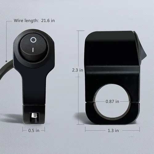 Vista 5 de Interruptor de Manillar de Motocicleta 12V Impermeable de Aleación de Aluminio Interruptores de Luz ATV para Motocicleta Bicicleta ATV UTV Scooters