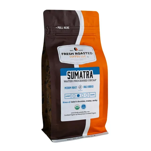 Vista 27 de Fresh Roasted Coffee, café 100% colombiano descafeinado, 12 oz, tostado medio, kosher, EA Natural Decaf, grano entero