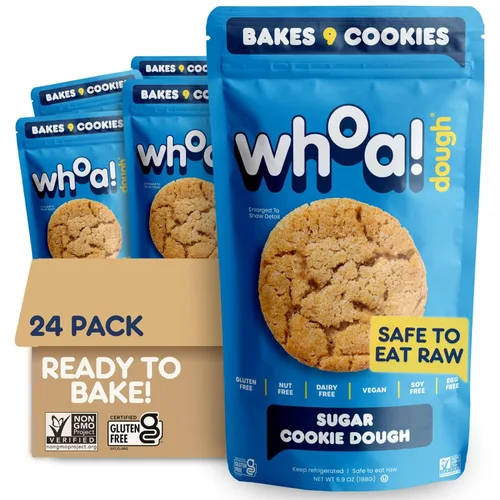 Vista 13 de Whoa Dough Masa Lista para Hornear de Galletas Sabor Brownie – Certificada Sin OGM, Kosher, Sin Gluten – Masa para Snack a Base de Plantas Hecha