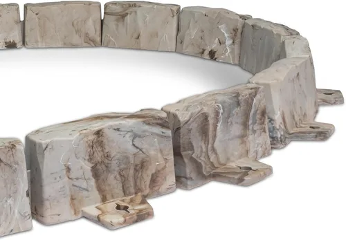 Vista 3 de EasyFlex Borde de Paisaje sin Excavación con Espigas de Anclaje, Borde Decorativo de Jardín de Aspecto de Piedra de 2.7 Pulgadas de Altura, Kit
