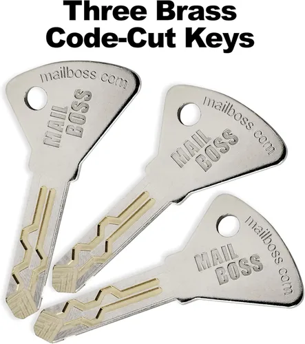 Vista 9 de Mail Boss 7174 Townhouse, buzón de seguridad decorativo con bloqueo de montaje en pared de bronce para el hogar, mediano