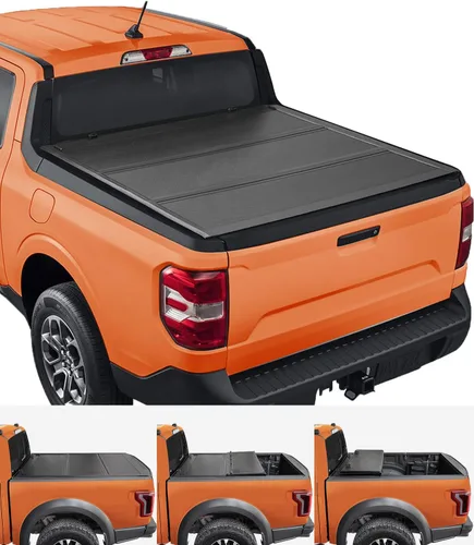 TIPTOP Cubierta Tonneau plegable rígida de perfil bajo para Ford Maverick 2022-2026 caja de 4.5 pies (54.4 pulgadas) |TLX3|