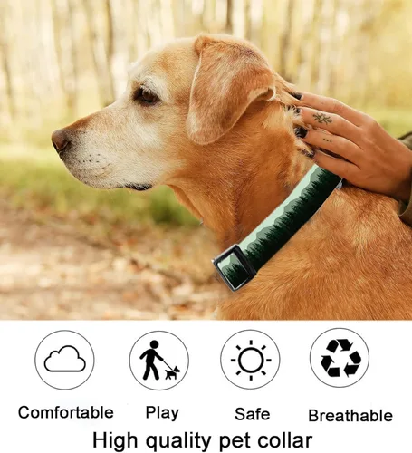 Vista 5 de Collar de perro, lindo collar de perro para perros pequeños, medianos y grandes, collares suaves personalizados ajustables para mascotas con hebilla