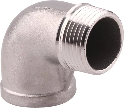 Vista 3 de Codo de calle 90 grados, rosca macho x hembra NPT de 1 pulgada SUS304