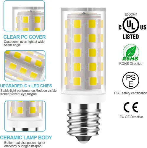 Vista 2 de Bombillas LED para electrodomésticos B02300264, piezas de repuesto para capó WP8190806, bombilla LED de campana de ventilación sin parpadeo