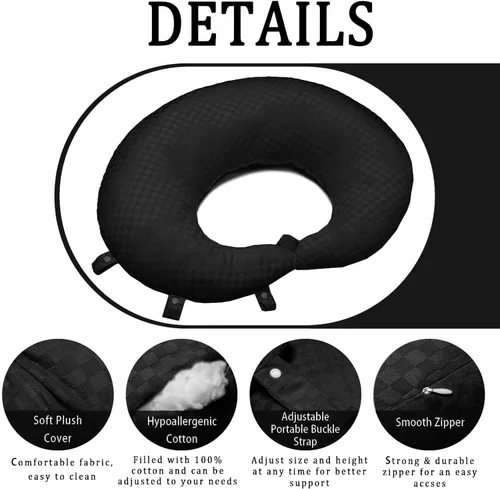 Vista 5 de BBL - Almohada después de la cirugía para el trasero al dormir, almohada brasileña de recuperación de glúteos poscirugía para sentarse, dormir