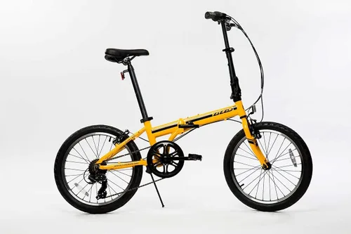 Vista 10 de ZiZZO Campo Bicicleta plegable de 20 pulgadas con vástago ajustable de 7 velocidades, marco ligero