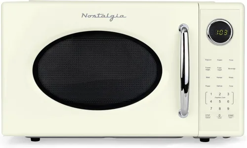 Vista 18 de Nostalgia Retro - Horno de microondas de 1000W, capacidad de 1.1 pies cúbicos – Bloqueo de seguridad para niños, 8 configuraciones de cocción