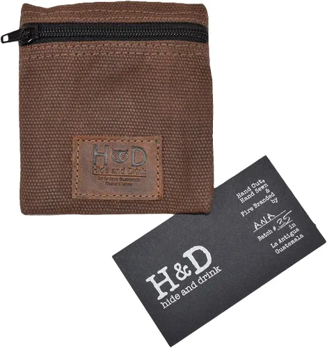 Vista 5 de Hide & Drink, Water Resistant Waxed Canvas Condom Pouch, Change Valuables Tech Pocket Purse, Classic Partner Gift, Travel & Honeymoon Essentials