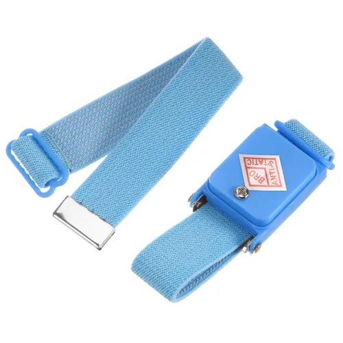 Vista 9 de MECCANIXITY Correa de muñeca antiestática, pulsera antiestática ESD ajustable inalámbrica con pulsera de repuesto para reparación de electrónica