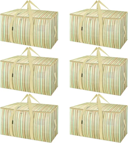 Vista 29 de BALEINE Paquete de 2 bolsas de mudanza de gran tamaño con asas reforzadas, bolsa de almacenamiento resistente para ropa, suministros de mudanza