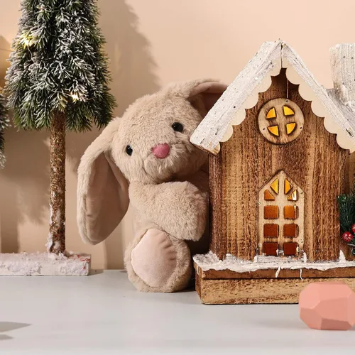 Vista 6 de TCBunny - Conejo de peluche para dormir de 11", para niñas, niños y bebés, juguetes de Pascua, Coco (Beige)