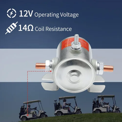 Vista 4 de APIELE Relé de solenoide continuo 12V DC 125A 3 terminales Solenoide de arranque resistente Galjanoplastia de zinc Max 300A en Rush SPST 1NO