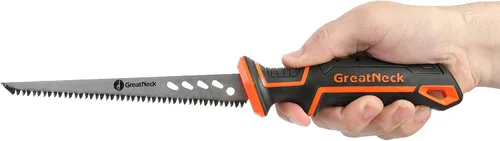 Vista 5 de GreatNeck 74026 Sierra Jab de Raspado, Cortador de Paneles de Yeso, Mango Ergonómico, 8 TPI