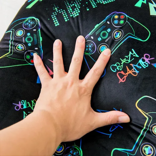 Vista 6 de A Nice Night - Almohada para niños para apoyar la espalda al leer y ver TV, almohada para cama con cómodo respaldo para descansar, ideal