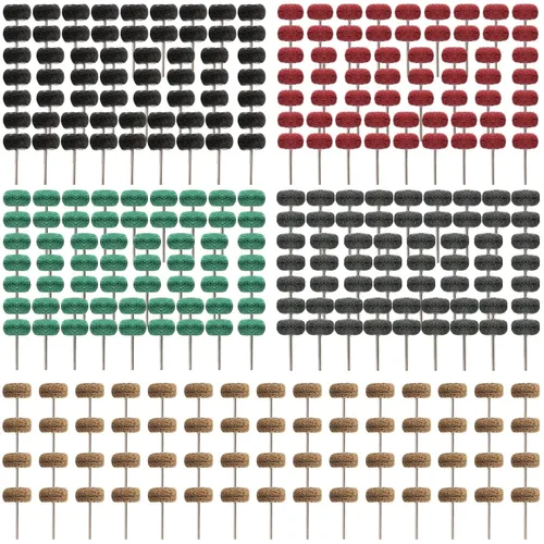 Vista 11 de Rocaris - 50 piezas de ruedas abrasivas de pulido, ruedas abrasivas de 1 pulgada para herramientas rotativas de 1/8 (3 mm) de vástago, 120Grit