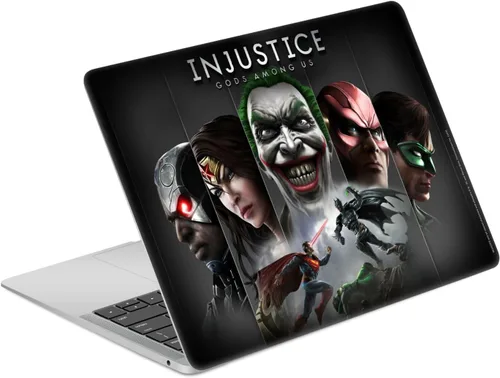 Vista 7 de Head Case Designs Calcomanía de vinilo con licencia oficial de Injustice Gods Among Us Joker Key Art compatible con MacBook Air de 13.3 pulgadas