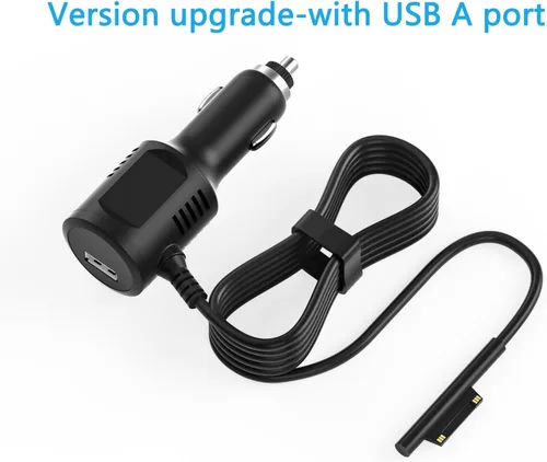 Vista 8 de Surface Pro Cargador de coche 15V2.58A Surface Car Adapter para Microsoft Surface Pro 3/Pro 4/Pro 5/Pro 6/Pro 7/Pro X Tablet, Surface Book, Surface