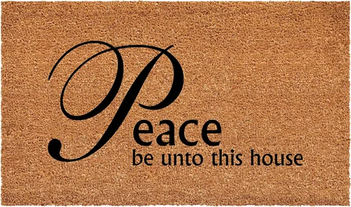 Calloway Mills Felpudo Peace, (natural/negro, 24 x 36 x 0.60 pulgadas)