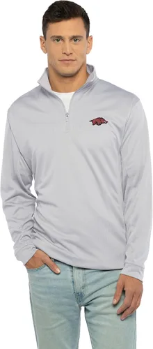Vista 76 de Vantage Apparel NCAA Collegiate Micro Mesh Performance Gris Sudadera con cremallera de 1/4 para hombre