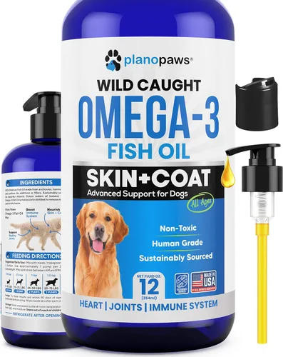 Vista 10 de Aceite de pescado Omega 3 para perros, mejor que el aceite de salmón, suplemento de aceite de pescado para perros para reducir el desprendimiento