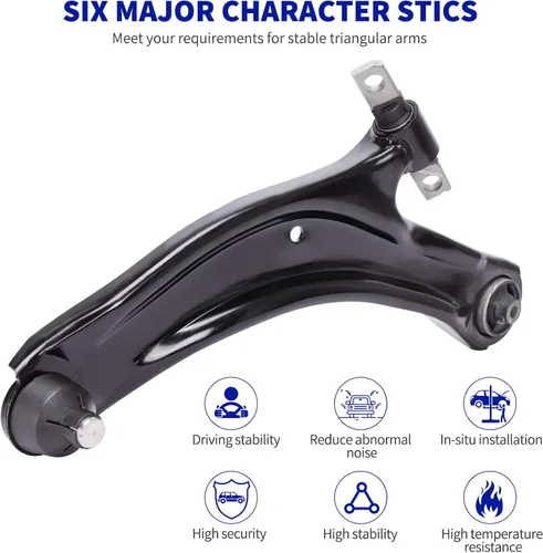 Vista 6 de LCWRGS Brazos de control delanteros inferiores con rótulas de repuesto para Nissan Rogue 2.5L 2008-2013, Nissan Rogue Select 2014-2015 2.5L MS30194