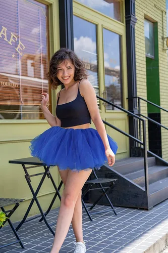 Vista 6 de Simplicity - Falda tipo tutú clásica de 5 capas para mujer