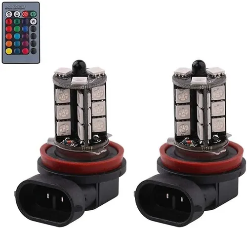 1797 H11 H8 H16 (JP) H9 LED RGB luces antiniebla bombilla ámbar amarillo blanco multicolor 16 cambio de color kit de interruptor estroboscópico